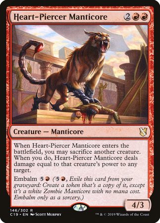 Heart-Piercer Manticore [Commander 2019] | Exor Games Summserside