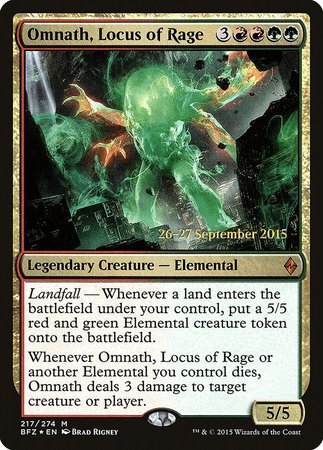 Omnath, Locus of Rage [Battle for Zendikar Promos] | Exor Games Summserside