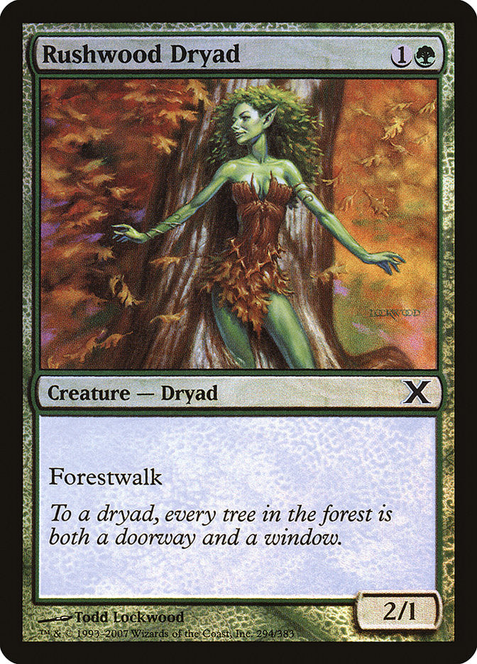 Rushwood Dryad (Premium Foil) [Tenth Edition] | Exor Games Summserside