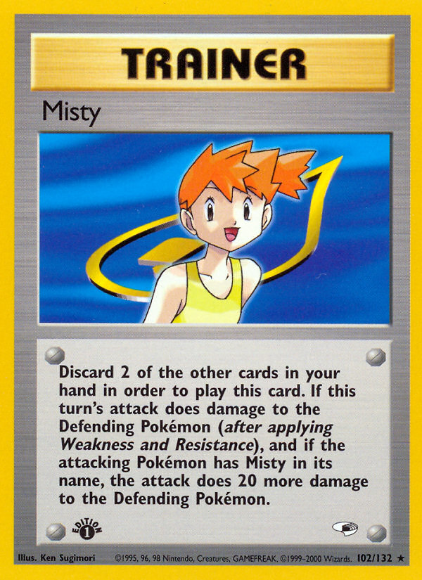 Misty (102/132) [Gym Heroes 1st Edition] | Exor Games Summserside