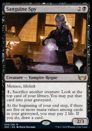 Sanguine Spy (Promo Pack) [Streets of New Capenna Promos] | Exor Games Summserside