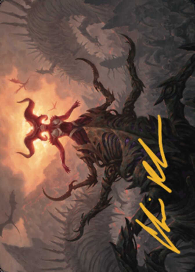 Sheoldred, the Apocalypse Art Card (Gold-Stamped Signature) [Dominaria United Art Series] | Exor Games Summserside