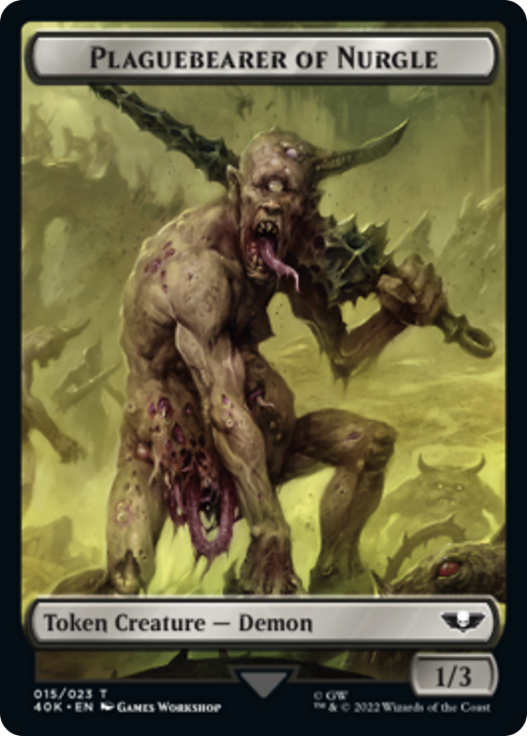 Spawn // Plaguebearer of Nurgle (Surge Foil) [Universes Beyond: Warhammer 40,000 Tokens] | Exor Games Summserside