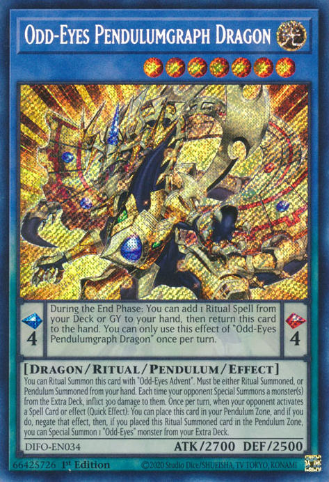 Odd-Eyes Pendulumgraph Dragon [DIFO-EN034] Secret Rare | Exor Games Summserside