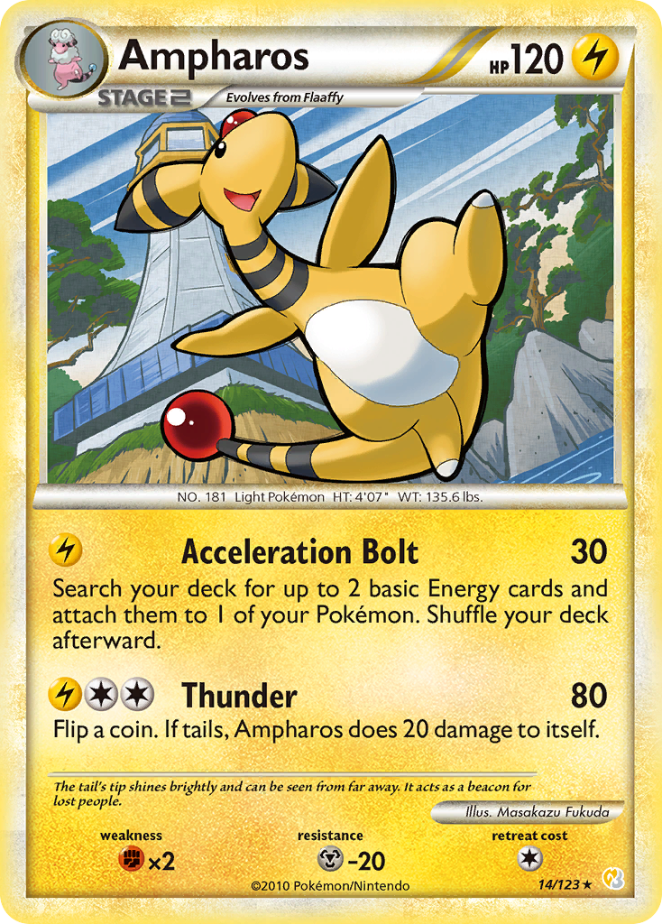 Ampharos (14/123) [HeartGold & SoulSilver: Base Set] | Exor Games Summserside