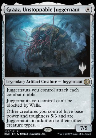 Graaz, Unstoppable Juggernaut (Promo Pack) [Phyrexia: All Will Be One Promos] | Exor Games Summserside