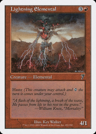 Lightning Elemental [Seventh Edition] | Exor Games Summserside