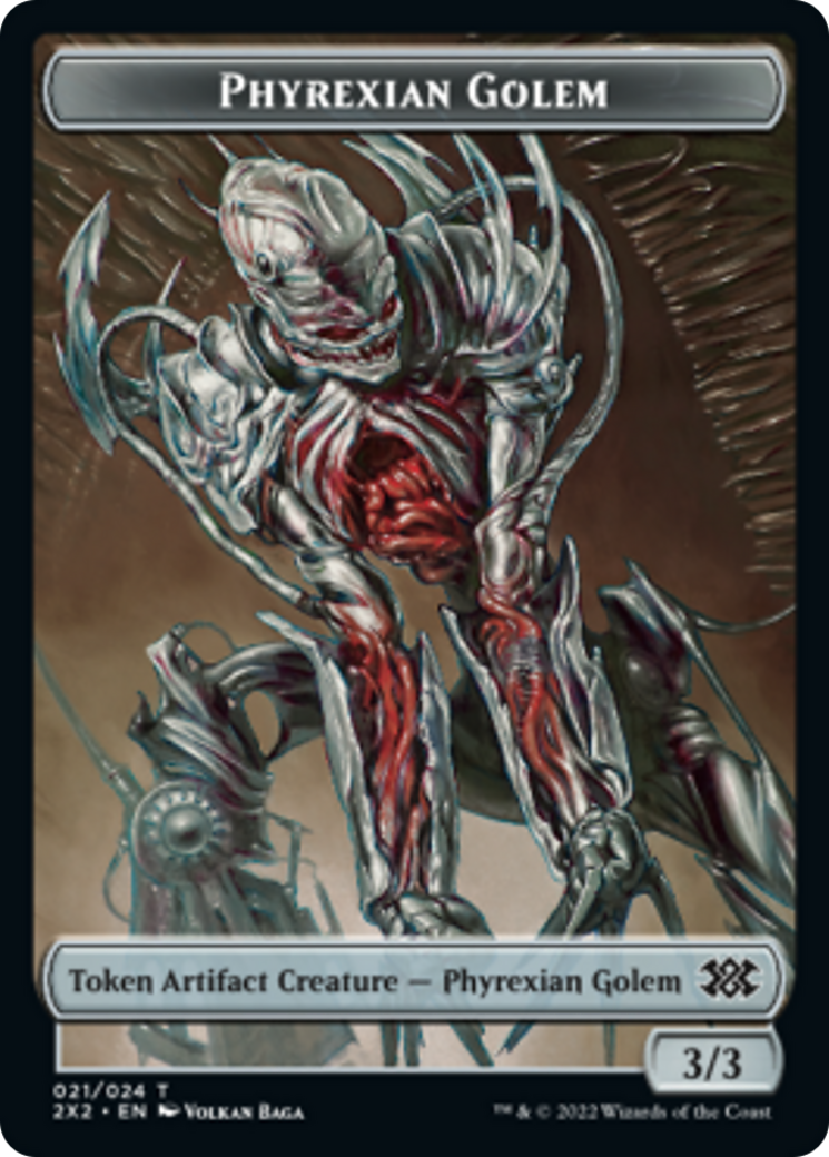 Saproling // Phyrexian Golem Double-sided Token [Double Masters 2022 Tokens] | Exor Games Summserside