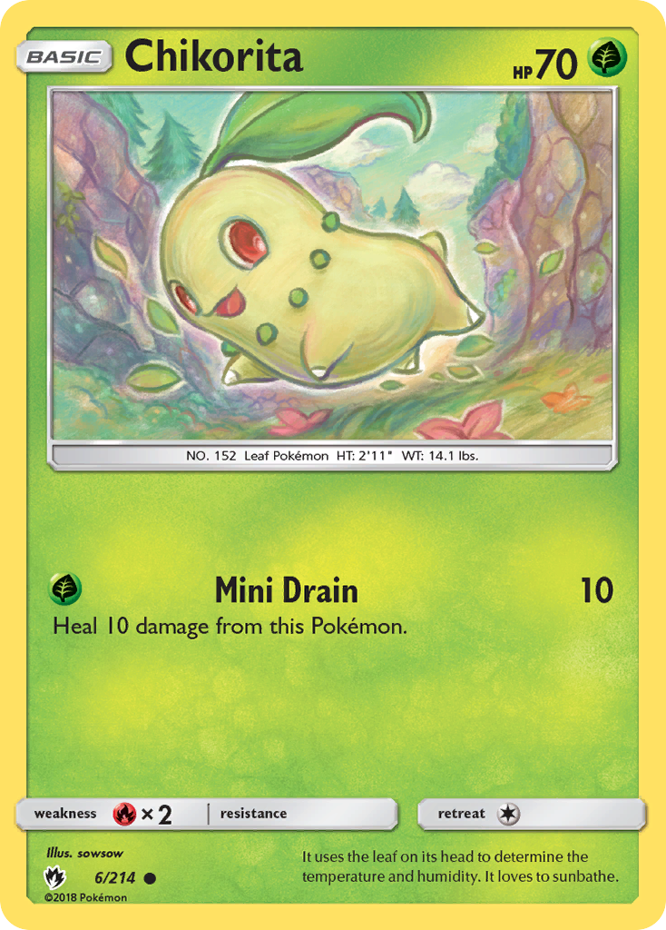 Chikorita (6/214) [Sun & Moon: Lost Thunder] | Exor Games Summserside