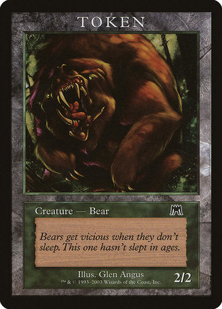 Bear Token (Onslaught) [Magic Player Rewards 2003] | Exor Games Summserside