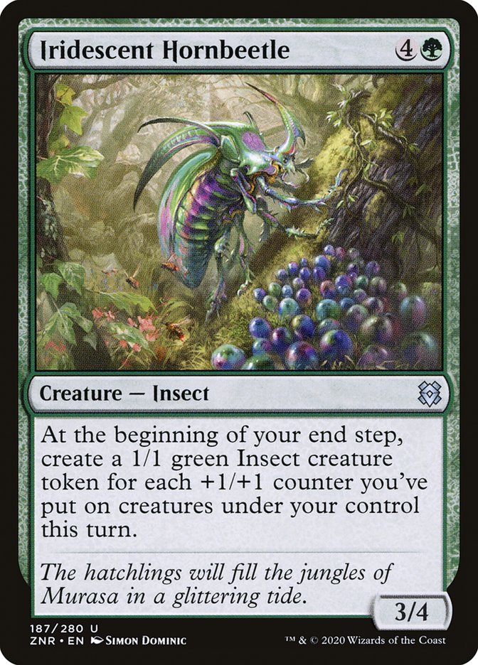 Iridescent Hornbeetle [Zendikar Rising] | Exor Games Summserside