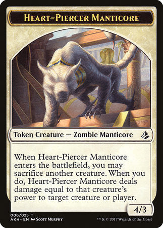 Heart-Piercer Manticore Token [Amonkhet Tokens] | Exor Games Summserside