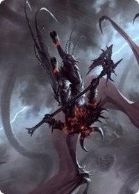 Burning-Rune Demon Art Card [Kaldheim: Art Series] | Exor Games Summserside