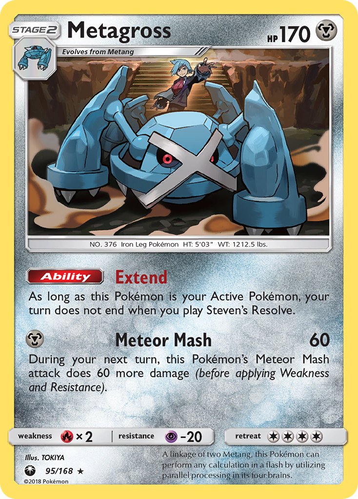 Metagross (95/168) (Prerelease Kit Exclusive) (Theme Deck Exclusive) [Sun & Moon: Celestial Storm] | Exor Games Summserside