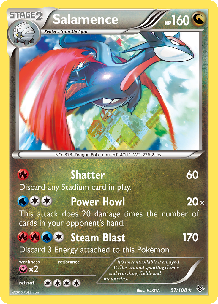 Salamence (57/108) [XY: Roaring Skies] | Exor Games Summserside