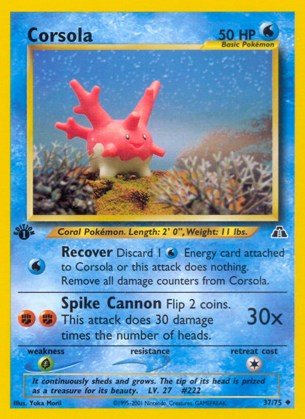 Corsola (37/75) [Neo Discovery 1st Edition] | Exor Games Summserside