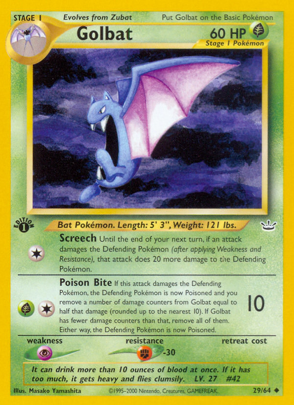 Golbat (29/64) [Neo Revelation 1st Edition] | Exor Games Summserside