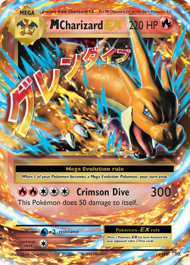 M Charizard EX (13/108) [XY: Evolutions] | Exor Games Summserside