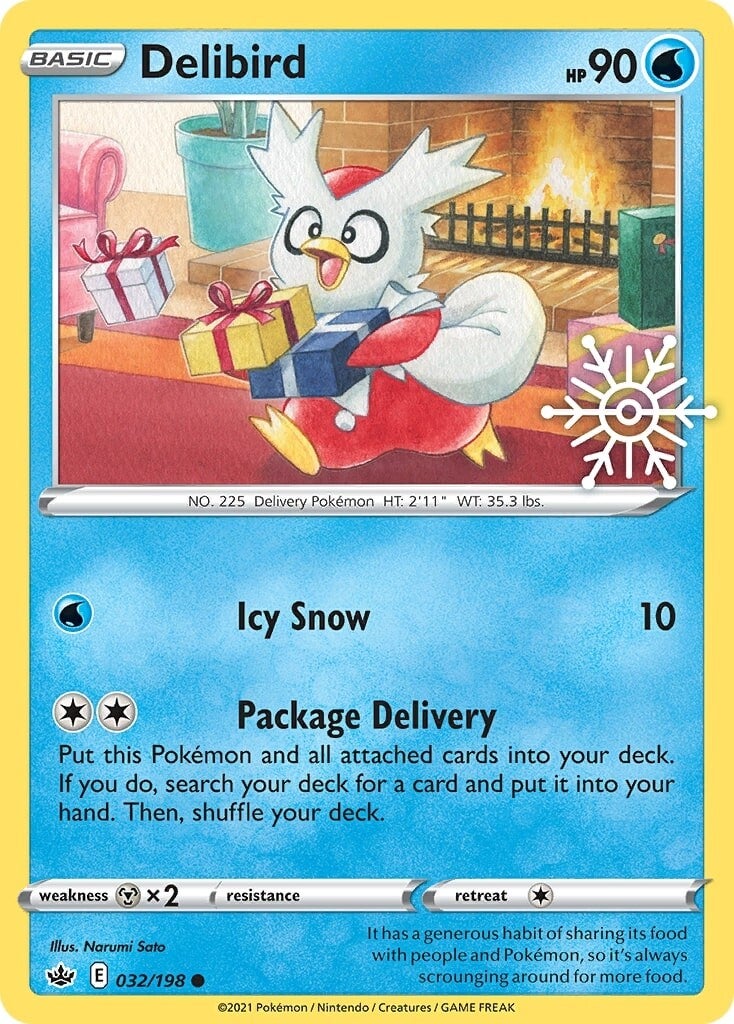 Delibird (032/198) (Holiday Calendar) [Sword & Shield: Chilling Reign] | Exor Games Summserside