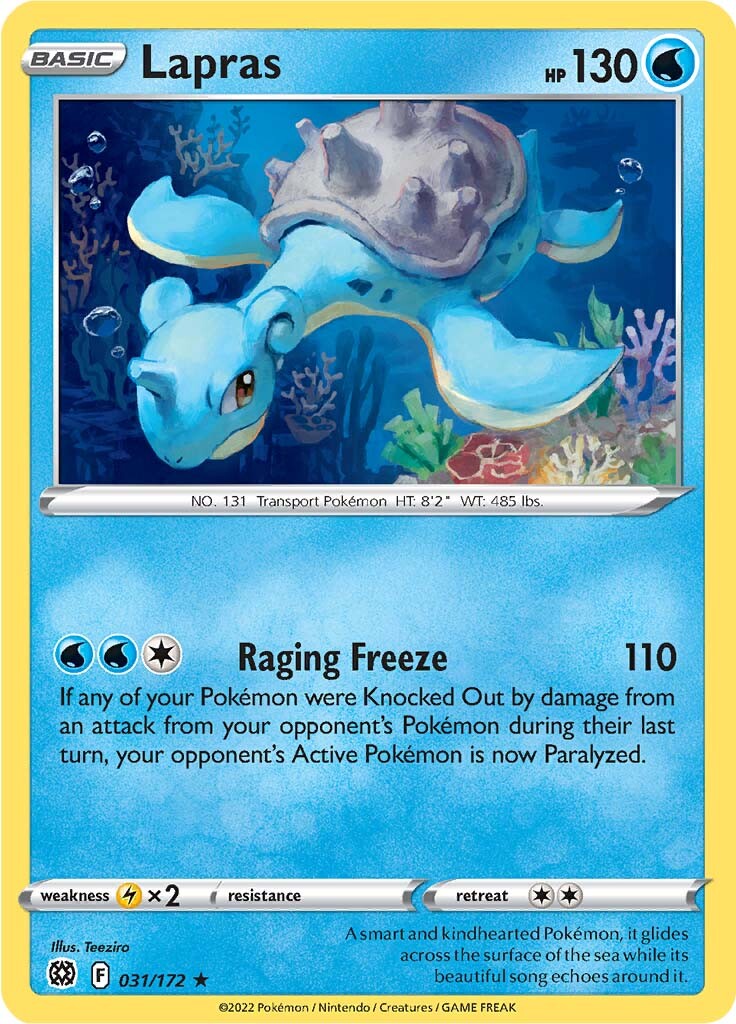 Lapras (031/172) [Sword & Shield: Brilliant Stars] | Exor Games Summserside