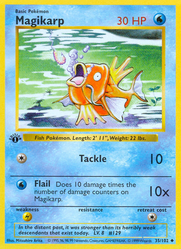 Magikarp (35/102) (Shadowless) [Base Set 1st Edition] | Exor Games Summserside