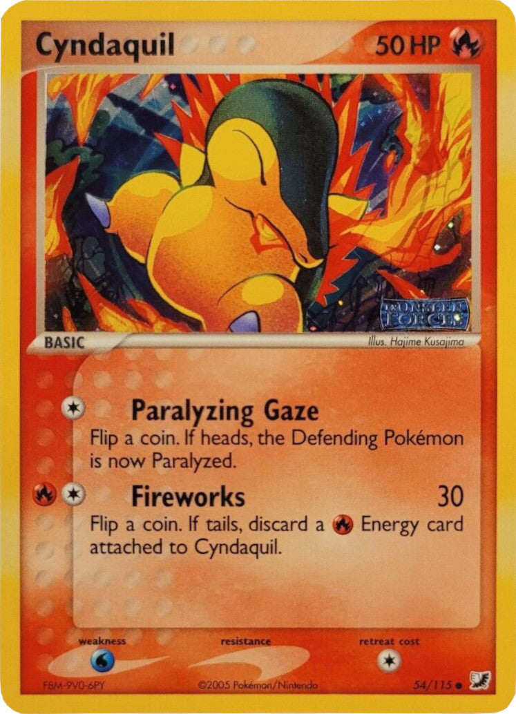 Cyndaquil (54/115) (Stamped) [EX: Unseen Forces] | Exor Games Summserside