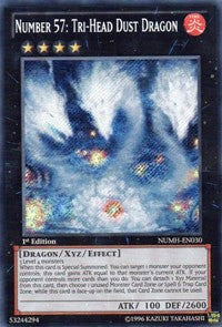 Number 57: Tri-Head Dust Dragon [NUMH-EN030] Secret Rare | Exor Games Summserside