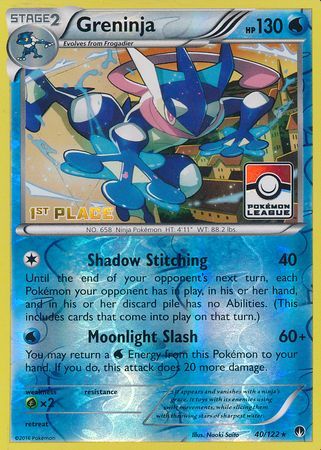 Greninja (40/122) (League Promo 1st Place) [XY: BREAKpoint] | Exor Games Summserside