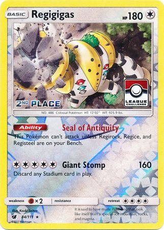 Regigigas (84/111) (League Promo 2nd Place) [Sun & Moon: Crimson Invasion] | Exor Games Summserside