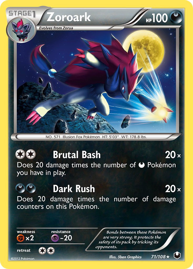 Zoroark (71/108) (Cracked Ice Holo) (Theme Deck Exclusive) [Black & White: Dark Explorers] | Exor Games Summserside