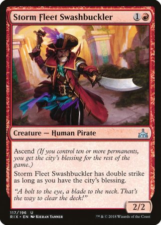 Storm Fleet Swashbuckler [Rivals of Ixalan] | Exor Games Summserside