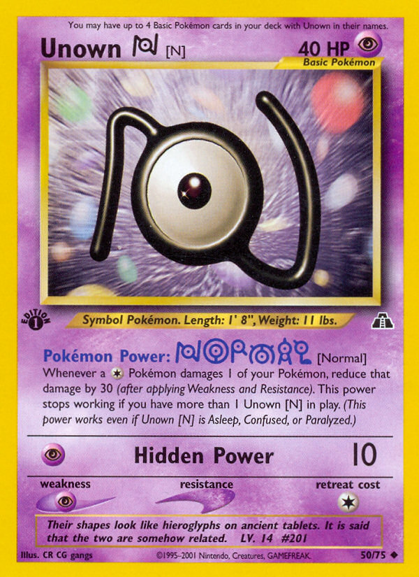 Unown [N] (50/75) [Neo Discovery 1st Edition] | Exor Games Summserside