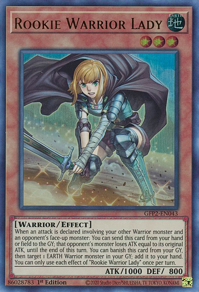 Rookie Warrior Lady [GFP2-EN043] Ultra Rare | Exor Games Summserside