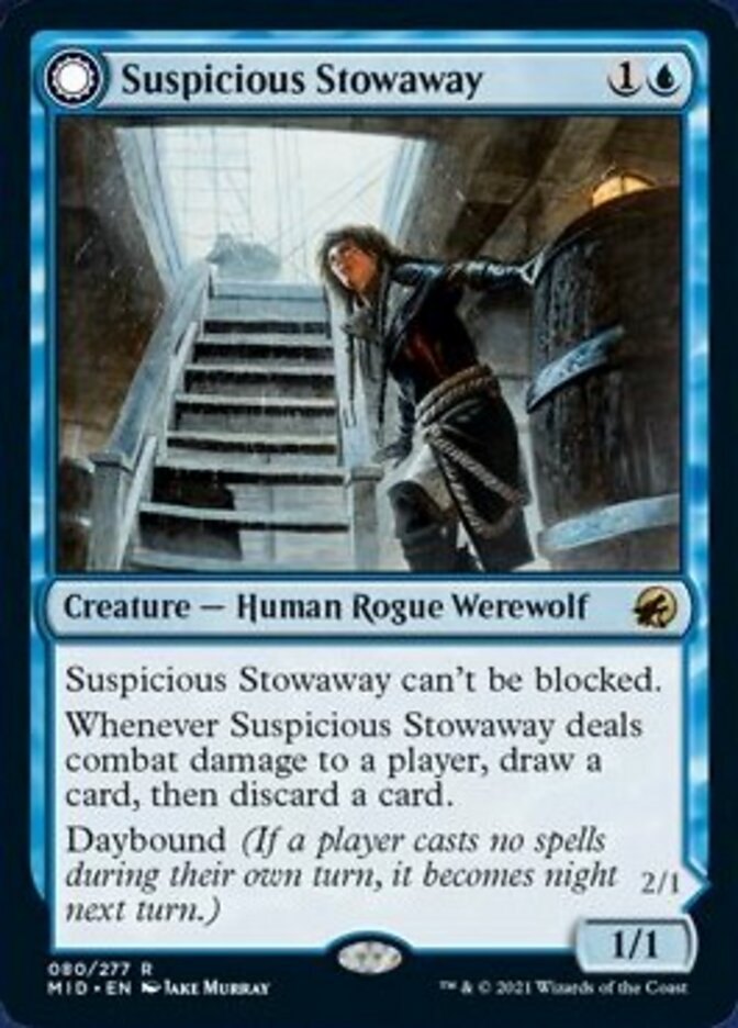 Suspicious Stowaway // Seafaring Werewolf [Innistrad: Midnight Hunt] | Exor Games Summserside