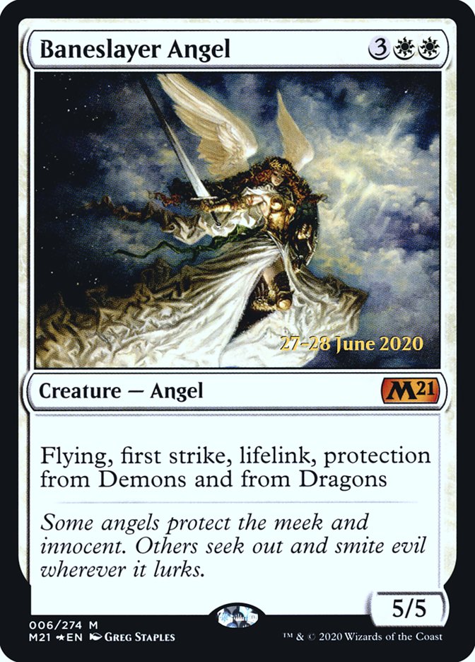 Baneslayer Angel  [Core Set 2021 Prerelease Promos] | Exor Games Summserside