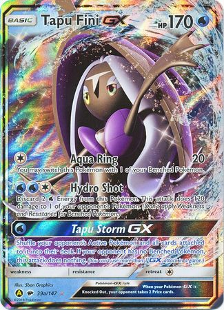 Tapu Fini GX (39/147) (Alternate card) (Jumbo Card) [Sun & Moon: Burning Shadows] | Exor Games Summserside