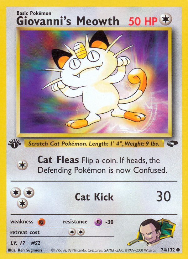 Giovanni's Meowth (74/132) [Gym Challenge 1st Edition] | Exor Games Summserside