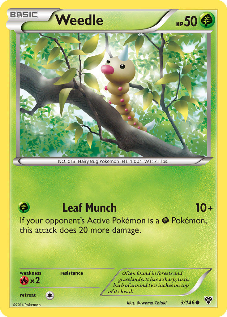 Weedle (3/146) [XY: Base Set] | Exor Games Summserside