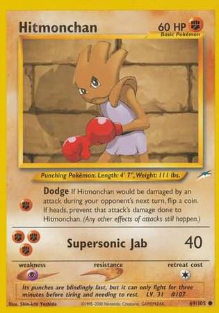 Hitmonchan (69/105) [Neo Destiny Unlimited] | Exor Games Summserside