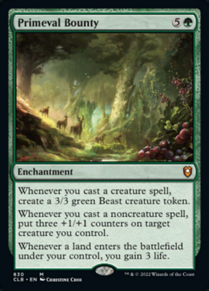 Primeval Bounty [Commander Legends: Battle for Baldur's Gate] | Exor Games Summserside