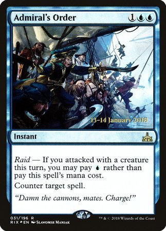 Admiral's Order [Rivals of Ixalan Promos] | Exor Games Summserside