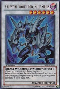 Celestial Wolf Lord, Blue Sirius [SHSP-EN090] Ultra Rare | Exor Games Summserside