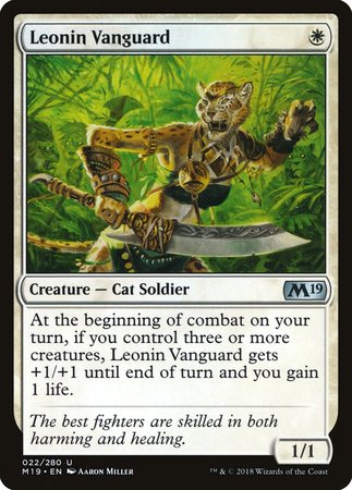 Leonin Vanguard [Core Set 2019] | Exor Games Summserside