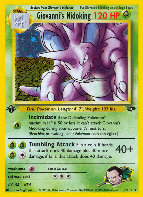 Giovanni's Nidoking (7/132) [Gym Challenge 1st Edition] | Exor Games Summserside