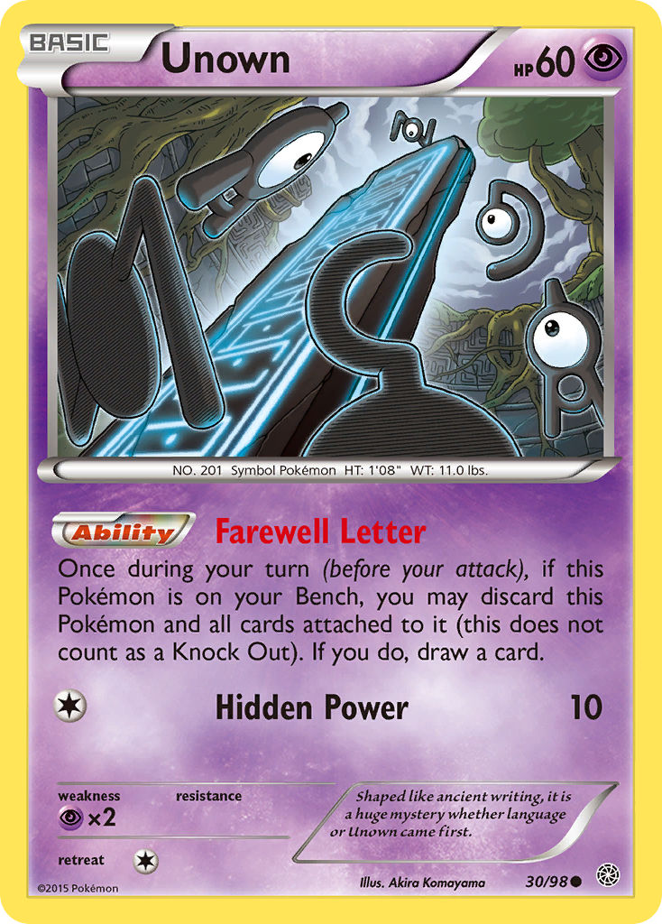 Unown (30/98) [XY: Ancient Origins] | Exor Games Summserside