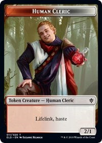 Human Cleric // Food (15) Double-sided Token [Throne of Eldraine Tokens] | Exor Games Summserside