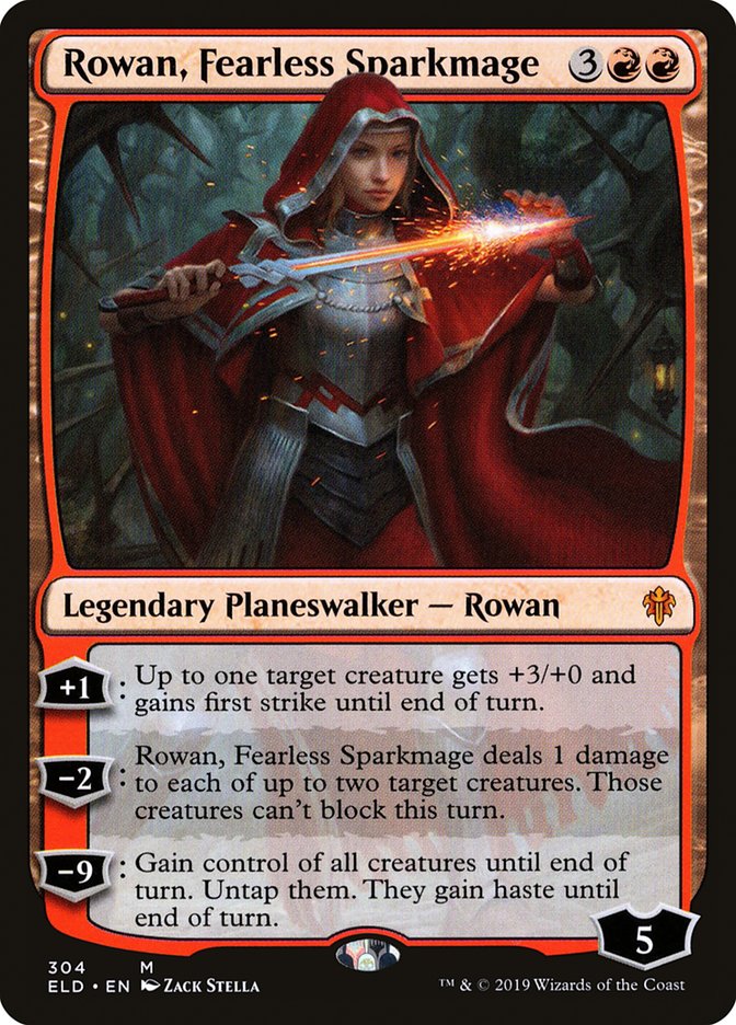 Rowan, Fearless Sparkmage [Throne of Eldraine] | Exor Games Summserside