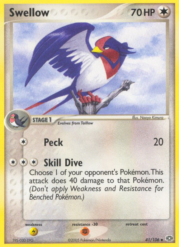 Swellow (41/106) [EX: Emerald] | Exor Games Summserside