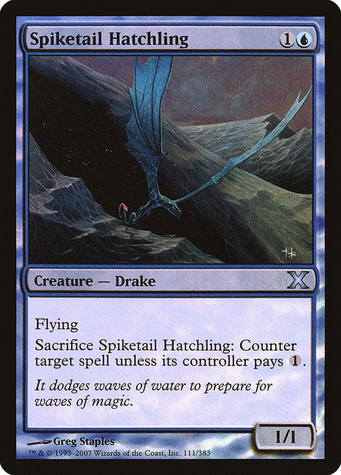 Spiketail Hatchling (Premium Foil) [Tenth Edition] | Exor Games Summserside