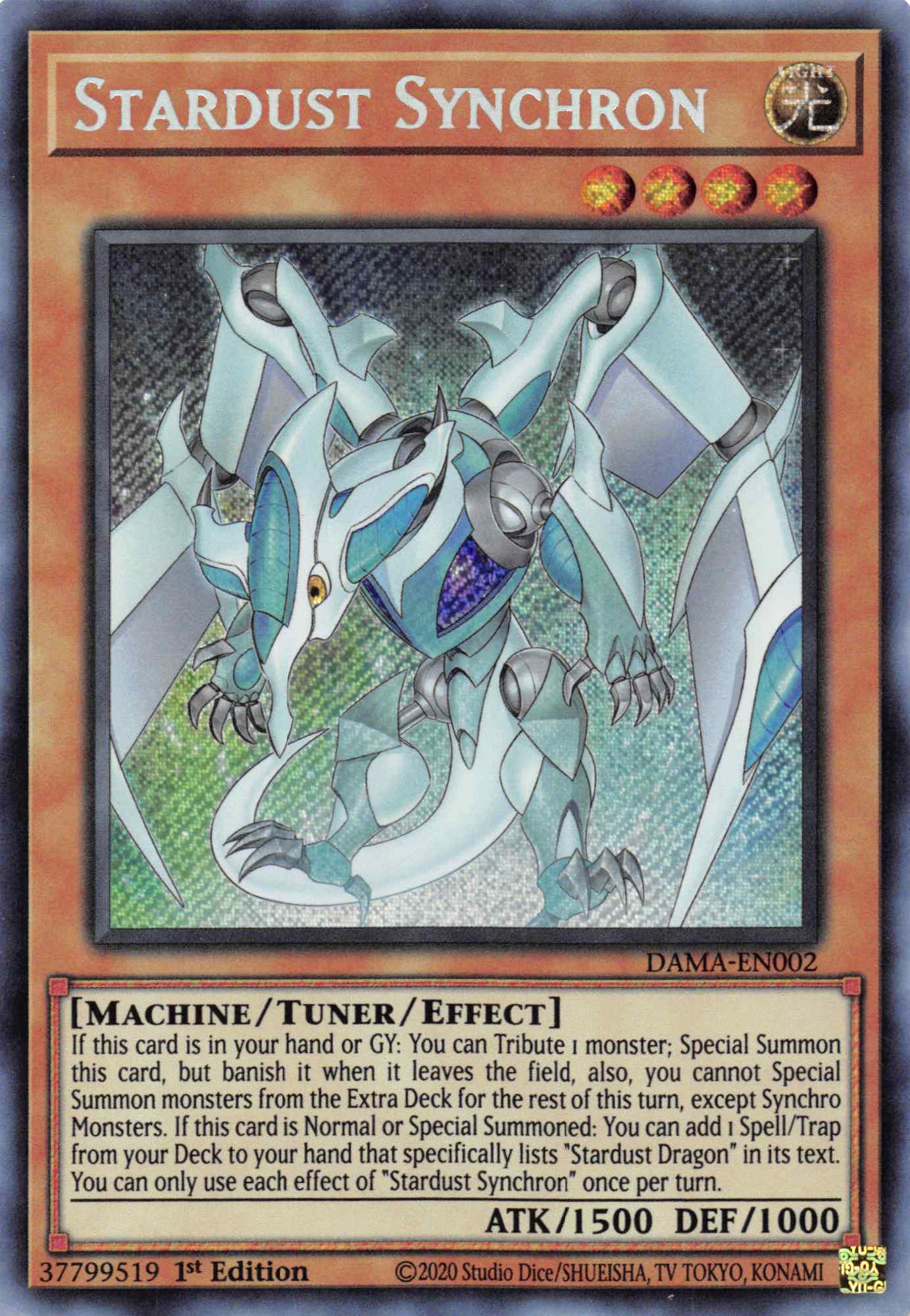 Stardust Synchron [DAMA-EN002] Secret Rare | Exor Games Summserside